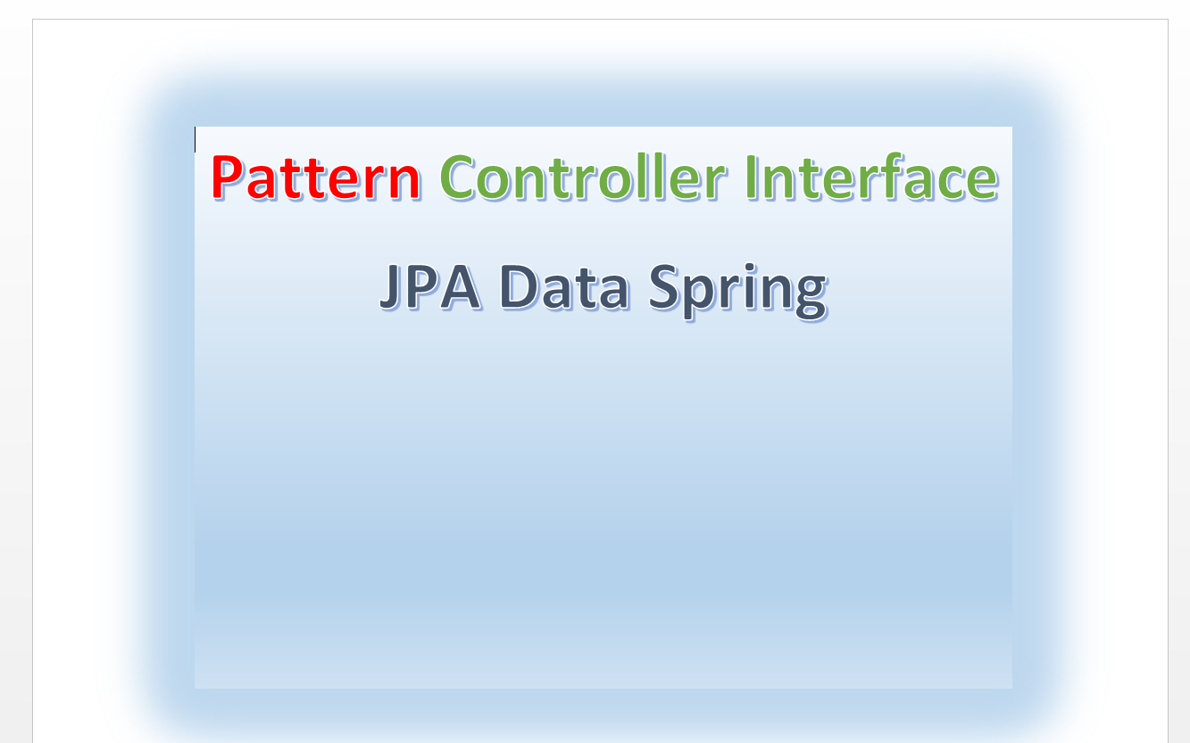 Pattern Controller Interface JPA Data Spring